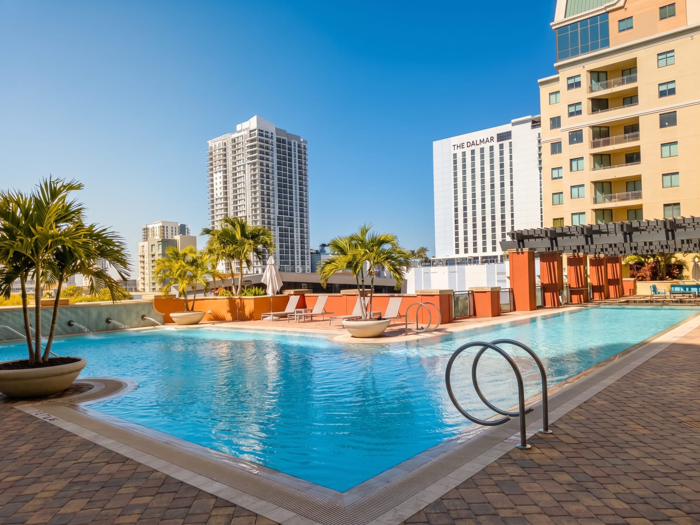 Pool deck at The Waverly at Las Olas