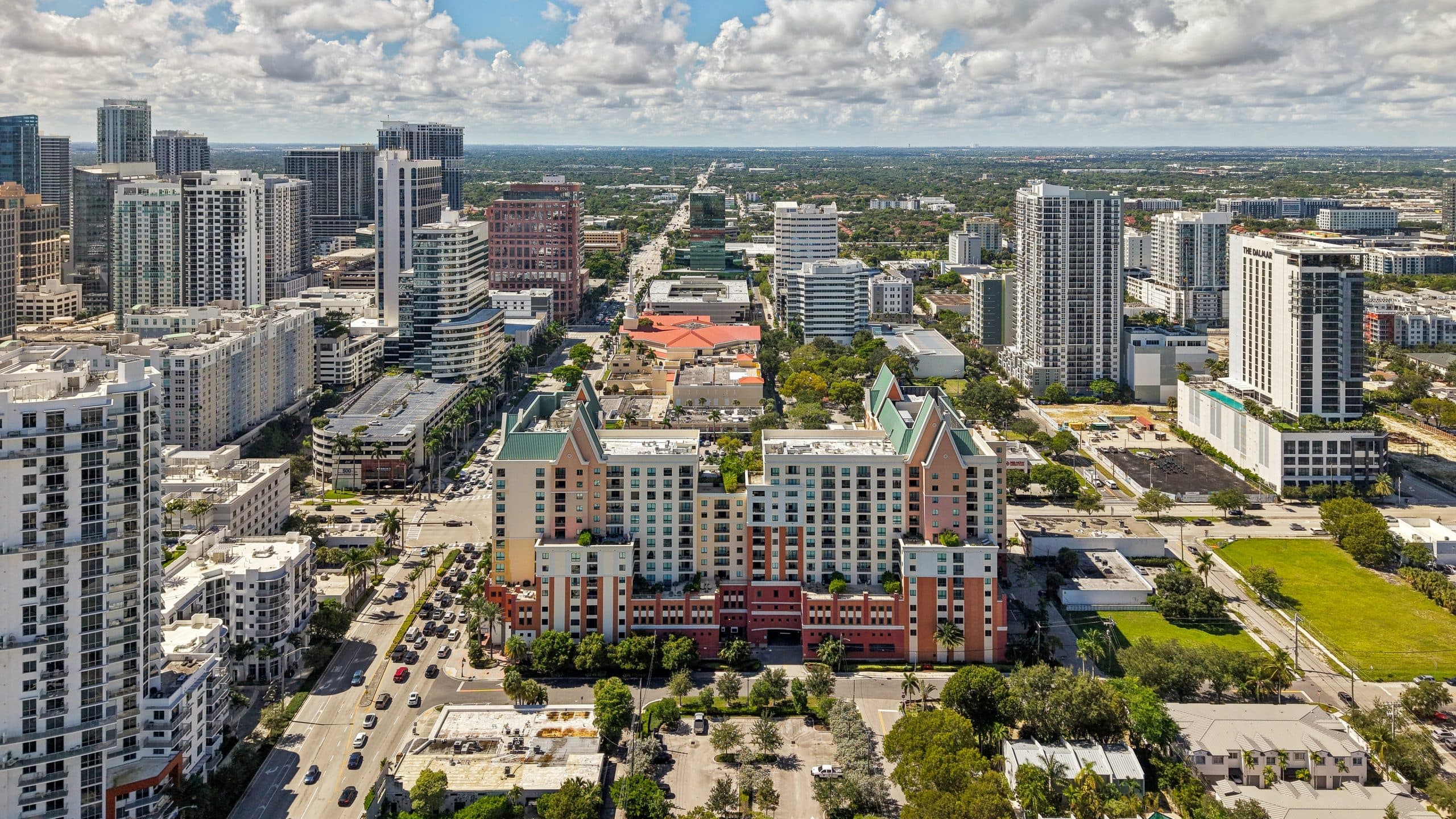 High view over downtown Fort Lauderdale at The Waverly at Las Olas